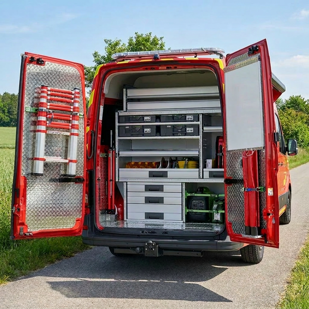 MAN TGE Feuerwehr bott Fahrzeugeinrichtung