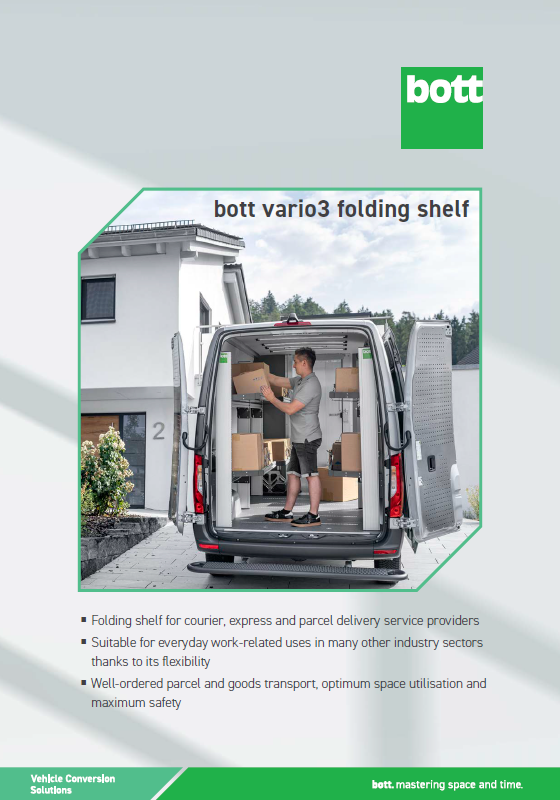 bott vario3 Klappregal für die Paketdienstleister