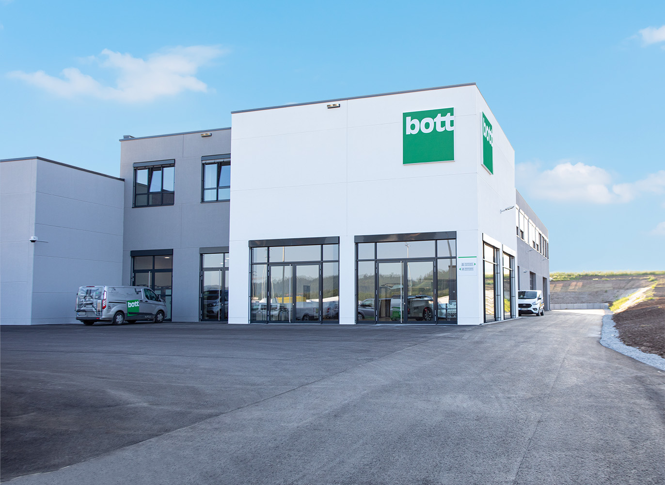 Eine Außenaufnahme des Kundencenters in Gaildorf-Münster