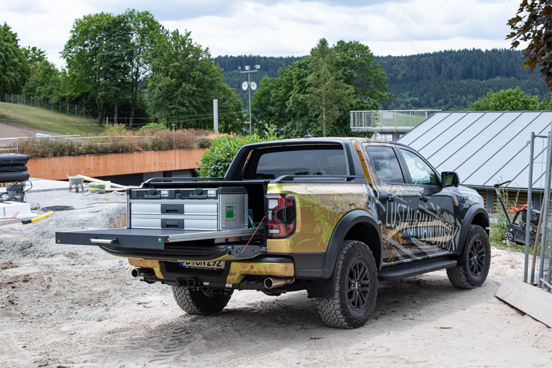 Fahrzeugeinrichtung für einen Ford Raptor