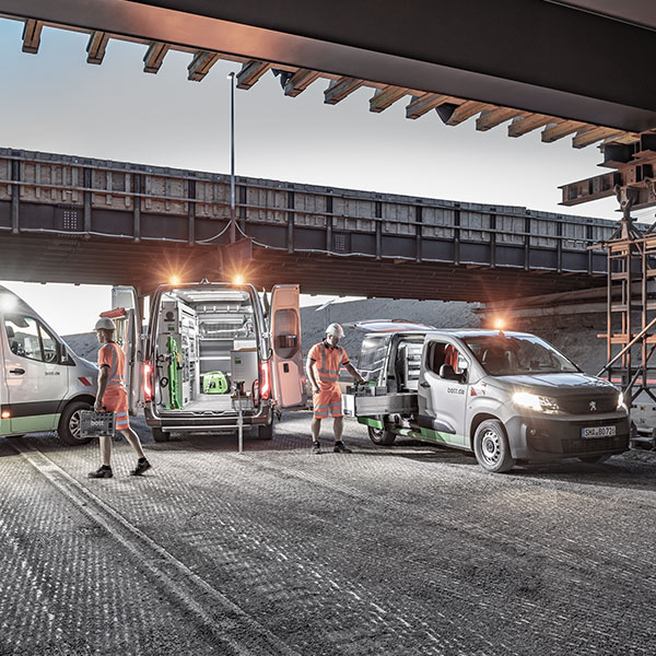 Fahrzeugeinrichtung für das Baugewerbe