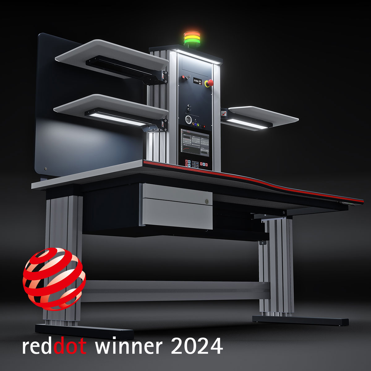 Der Arbeitsplatz primus two von ELABO ist Gewinner des Red Dot Awards